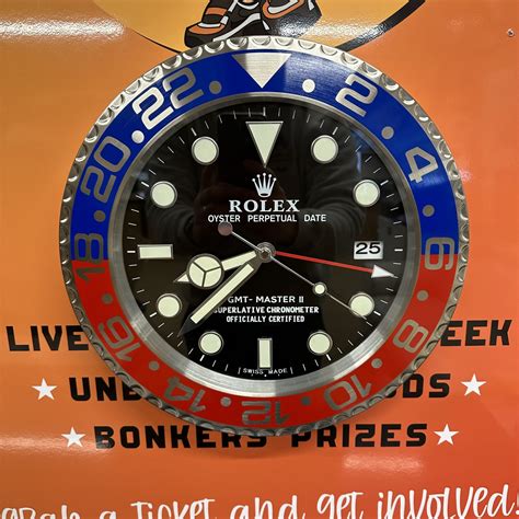 replica rolex wall clocks|rolex pepsi wall clock.